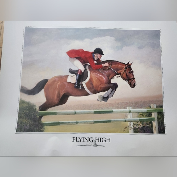 james crow Other - Horse Jumping Print "Flying High" by James Crow New